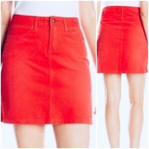 Prana Trista Red Corduroy Skirt Size 8‎